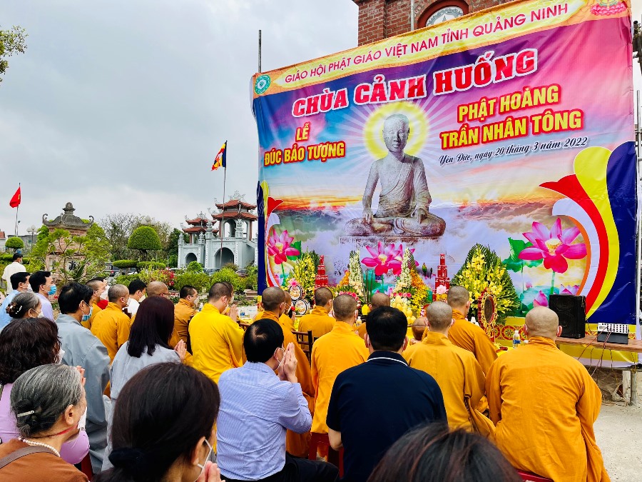 Chùa Cảnh Huống (Đông Triều) đúc bảo tượng Phật hoàng Trần Nhân Tông 