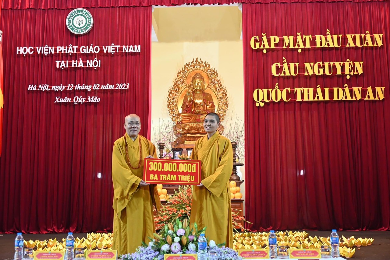 Phật giáo Quảng Ninh cúng dường Học viện Phật giáo Việt Nam tại Hà Nội hơn 3 tỉ đồng 