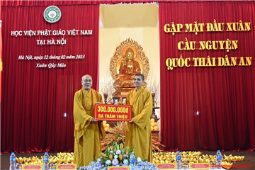 Phật giáo Quảng Ninh cúng dường Học viện Phật giáo Việt Nam tại Hà Nội hơn 3 tỉ đồng